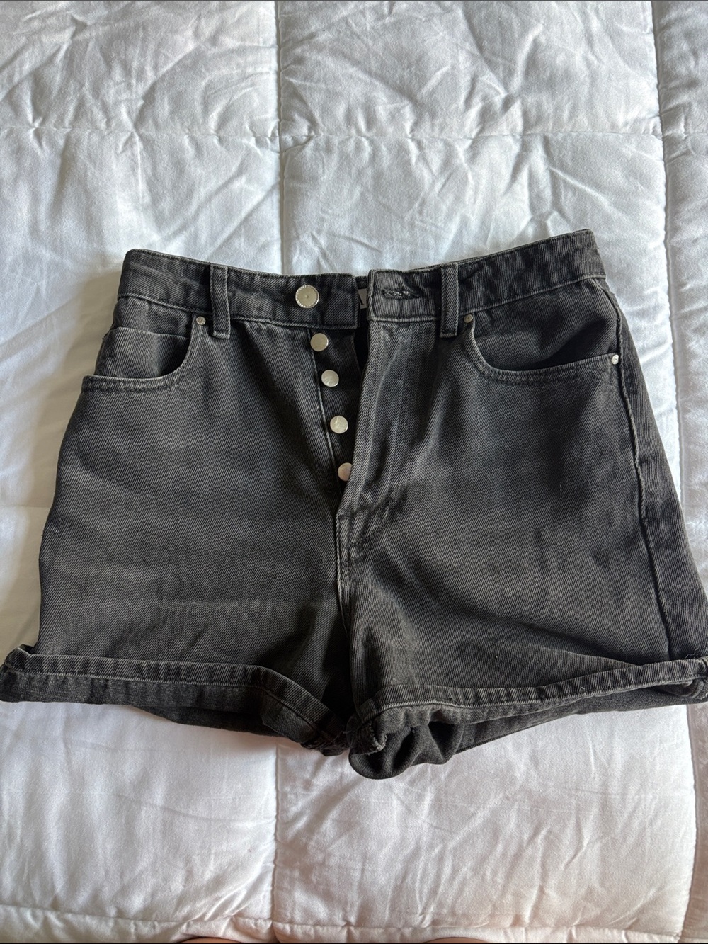 High-Rise Black Zara Jean Shorts